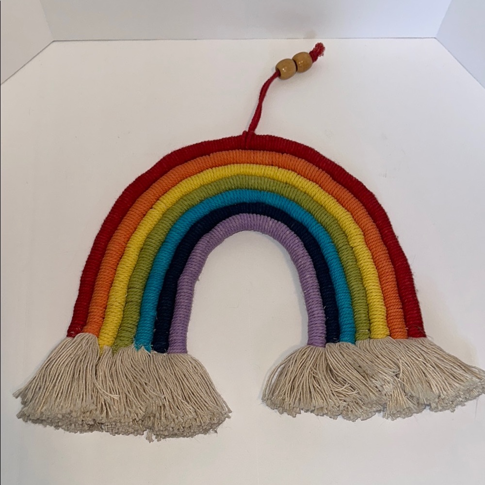Rainbow Macrame Wall Decor Nursery